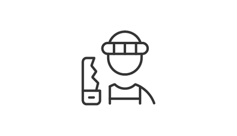 Icon eines Handwerkes stehend für professionelle Verarbeitung