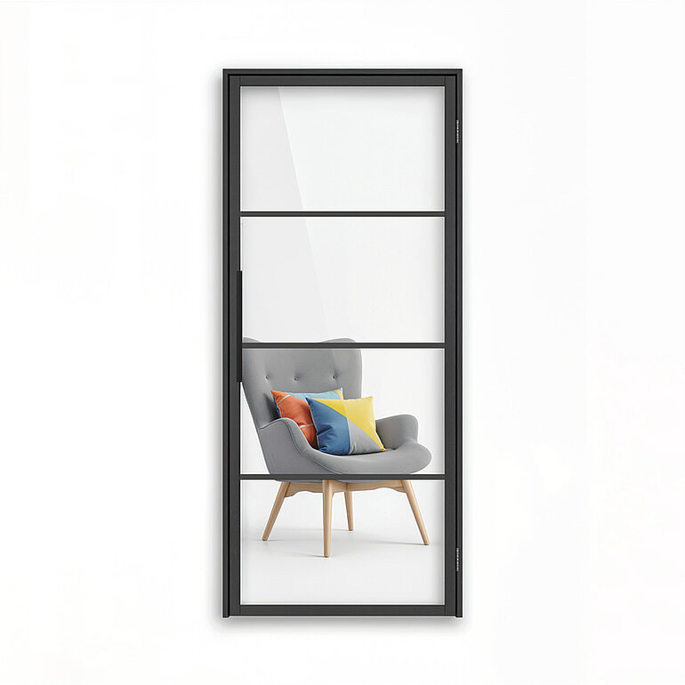 Produktbild: Ganzglastür inkl. Beschlagset Klar Typ 9 "LOFT+MEHR 90"