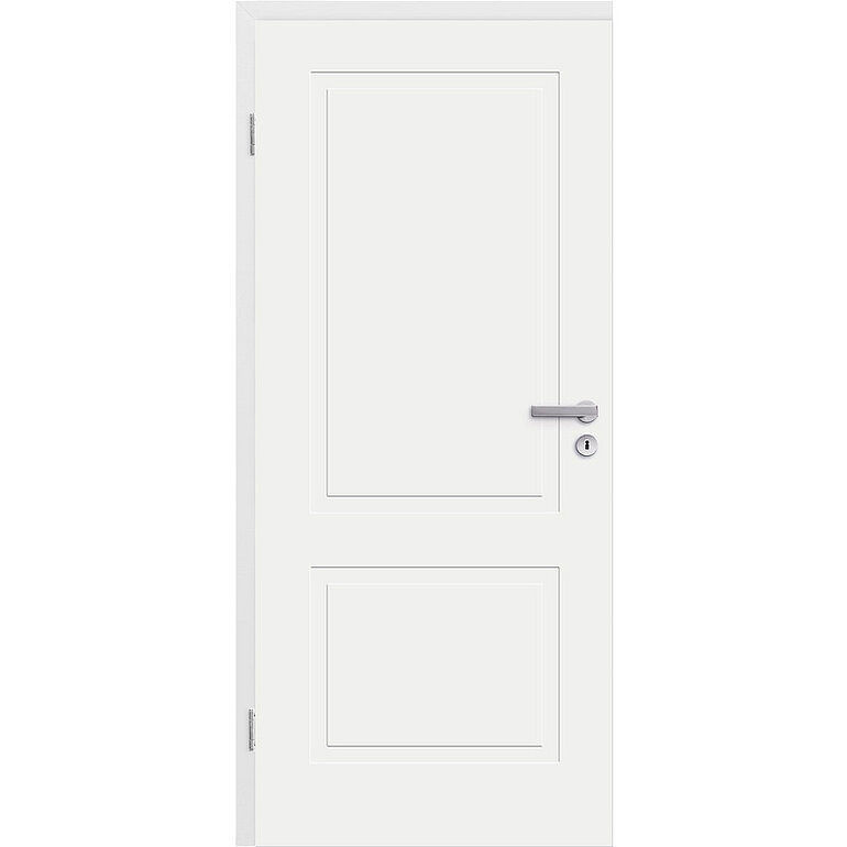 Produktbild: Zimmertür Lack Diamant weiß ähnlich RAL 9003 2 Füllungen FG Röhrenspan KK1