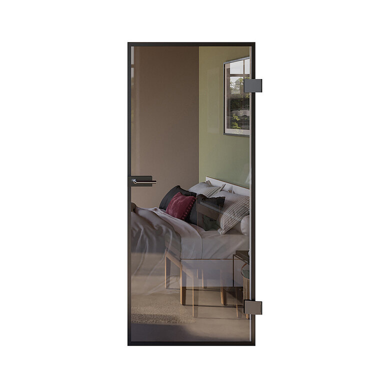 Produktbild: Ganzglastür inkl. Beschlagset Klar "Slimwork 90"