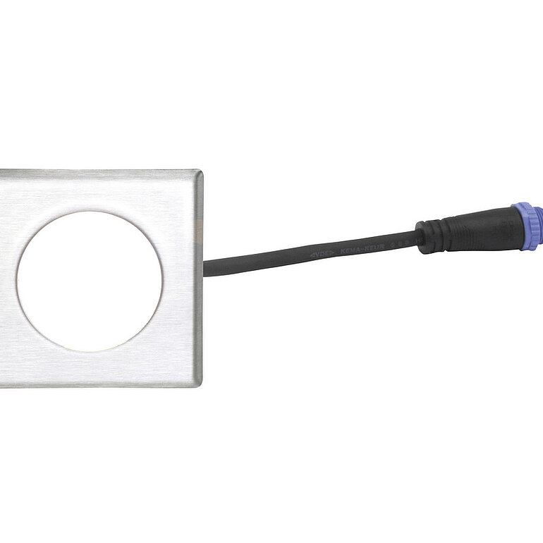 Produktbild: Einzelspot kaltweiß eckig 60x60mm Edelstahl