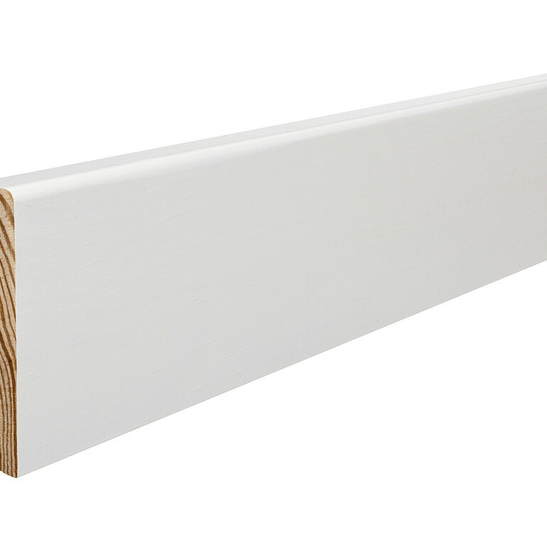 Produktbild: Steck-Sockelleiste weiß lackiert 2200x58x16mm