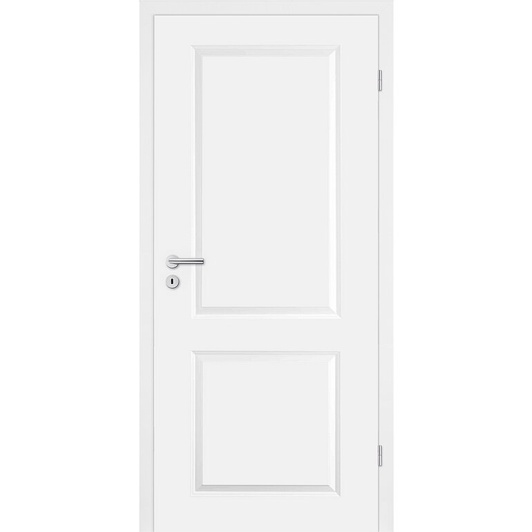 Produktbild: Zimmertür Lack Opal weiß ähnlich RAL 9010 2 Füllungen TG Röhrenspan KK1