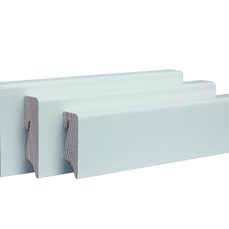 Produktbild: Sockelleiste Kubus weiß lackiert RAL 9010