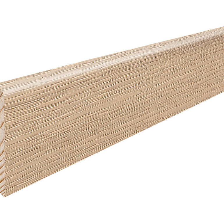 Produktbild: Steck-Sockelleiste Eiche lichtweiß strukturiert furniert matt 2200x58x16mm