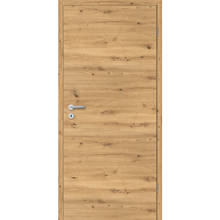 Produktbild: Wohnungseingangstür CPL Asteiche quer glatt Vollspan KK3