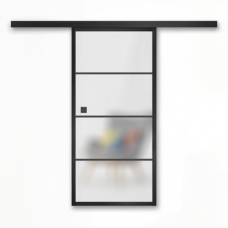 Produktbild: Glasschiebetür Satiniert Typ 9 "LOFT+MEHR 180"