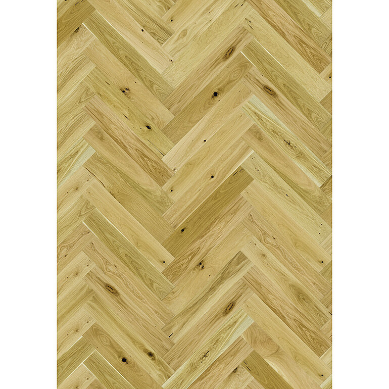Produktbild: Parkett Eiche Redon Fischgrät lackiert - Fischgrät Maxistab