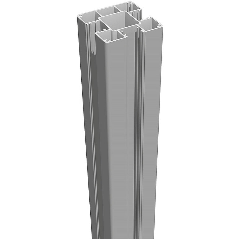 Produktbild: Steckzaunpfosten Tudo/TudoLargo, Aluminium, zum Aufschrauben, Silbergrau beschichtet