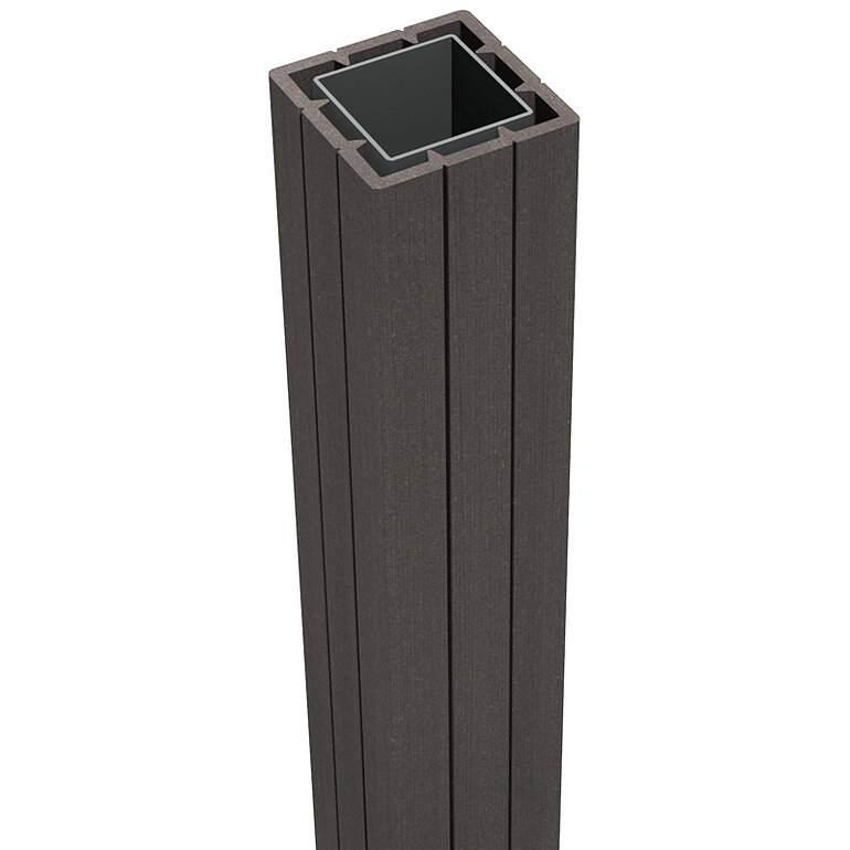 Produktbild: Zaunpfosten Verti BPC Anthrazit, zum Aufschrauben