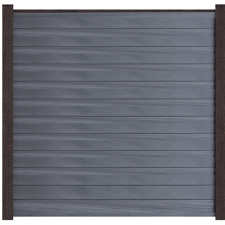 Produktbild: Sichtschutzzaun BPC coextrudiert Steingrau "Tudo"