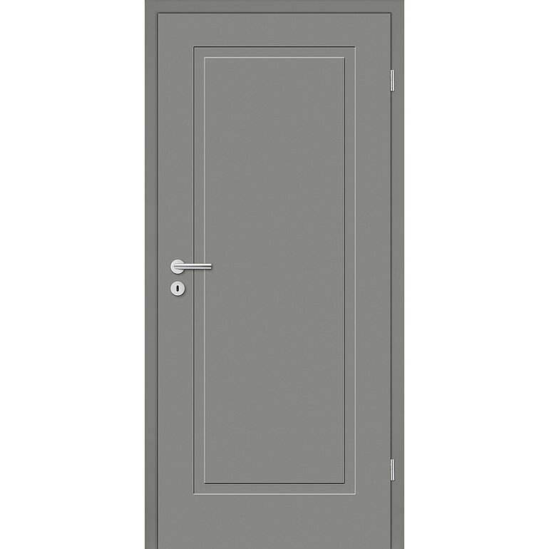 Produktbild: Zimmertür Lack Titangrau ähnlich RAL 7037 1 Füllung FG Röhrenspan KK1