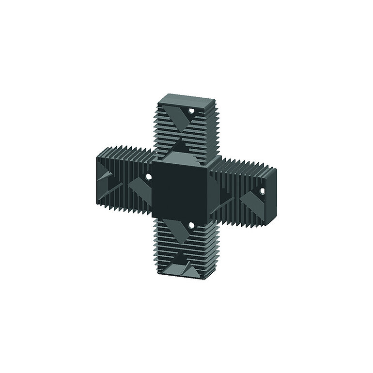 Produktbild: X-Verbinder System 40/60, Schwarz, Kunststoff, Materialstärke 2,5mm