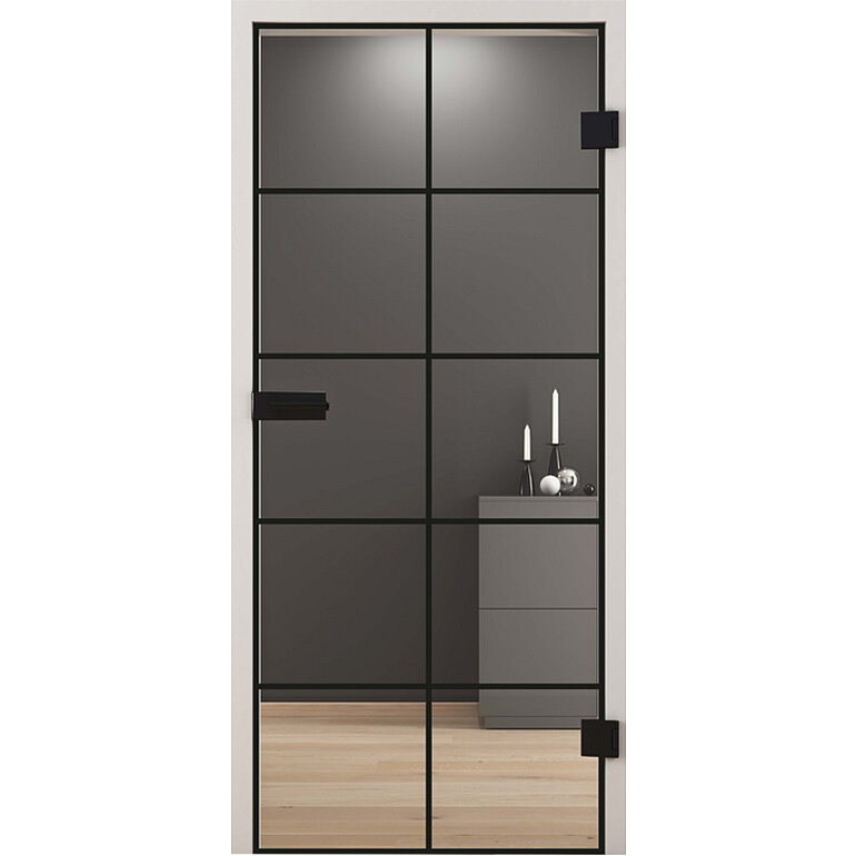 Produktbild: Ganzglastür Black Loft klar "Kristall"