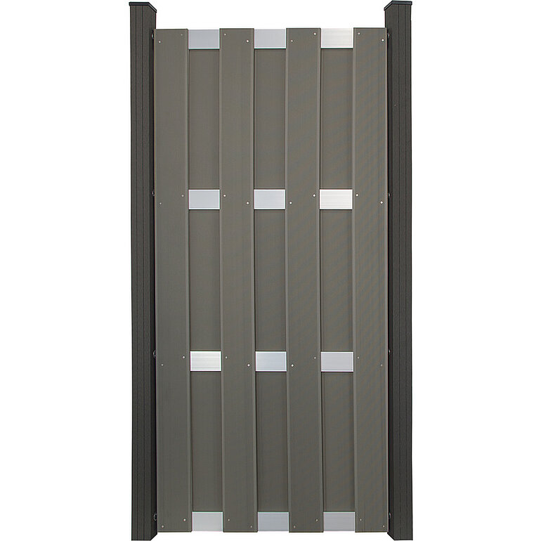 Produktbild: Sichtschutzzaun BPC monoextrudiert Grau "Verti"