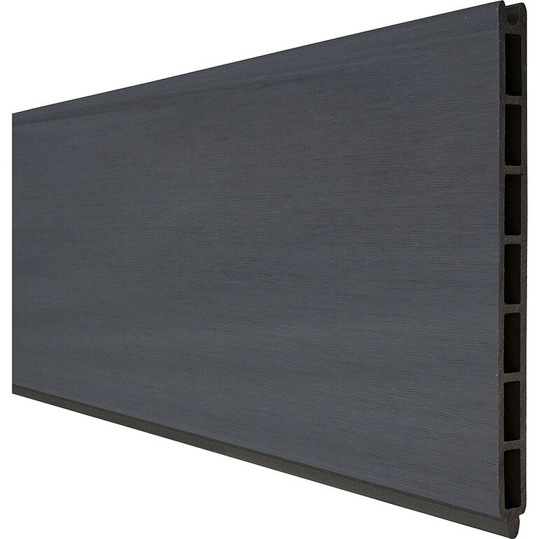 Produktbild: Einzelprofil TudoLargo, BPC, coextrudiert, Steingrau, 180x25,3x1,9cm