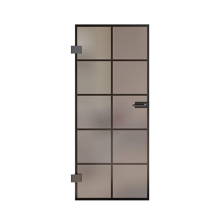 Produktbild: Ganzglastür inkl. Beschlagset Satiniert Typ 8 "Slimwork 90"