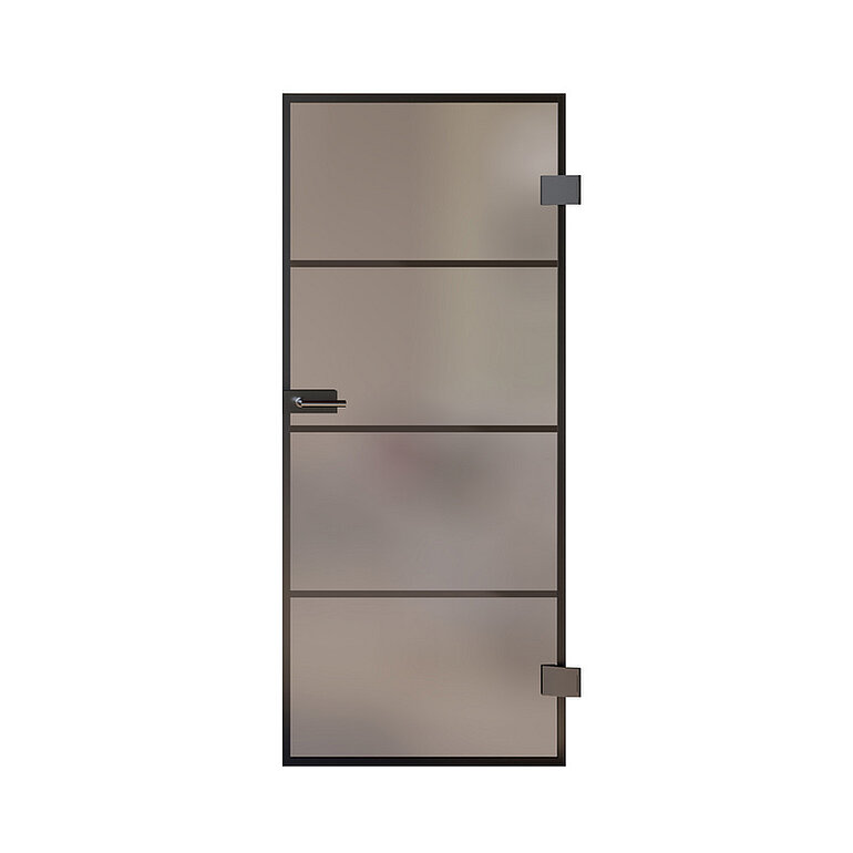 Produktbild: Ganzglastür inkl. Beschlagset Satiniert Typ 9 "Slimwork 90"