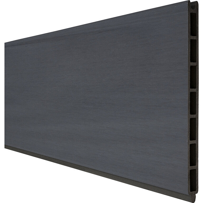 Produktbild: Einzelprofil TudoLargo, BPC, coextrudiert, Steingrau, 180x25,3x1,9cm