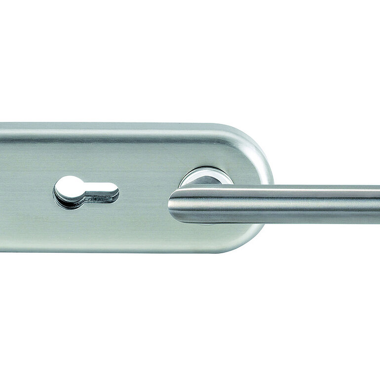 Produktbild: Glastürbeschlag-Set, Schlosskasten rund inkl. Griffpaar Angolo und 3tlg.-Bändern Studio/Office