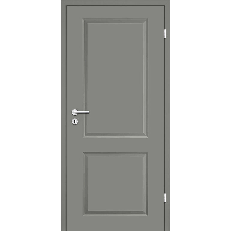 Produktbild: Zimmertür Lack Titangrau ähnlich RAL 7037 2 Füllungen TG Röhrenspan KK1