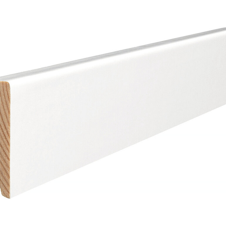 Produktbild: Steck-Sockelleiste weiß strong matt foliert 2200x58x16mm