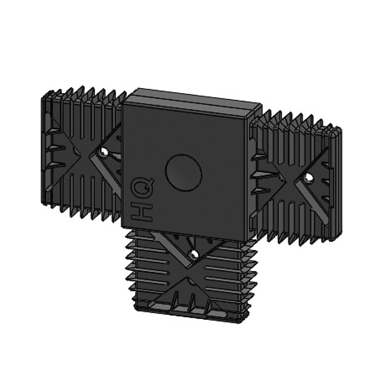 Produktbild: T-Verbinder System 20/60, Schwarz, Kunststoff, Materialstärke 2,5mm