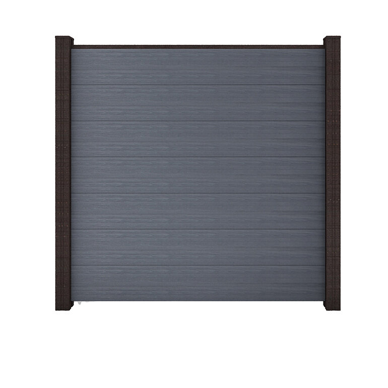 Produktbild: Sichtschutzzaun BPC coextrudiert Steingrau "TudoLargo"
