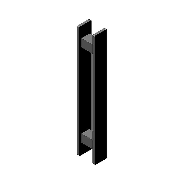 Produktbild: Griffstange eckig 350x40mm + Griffleiste eckig 350x40mm