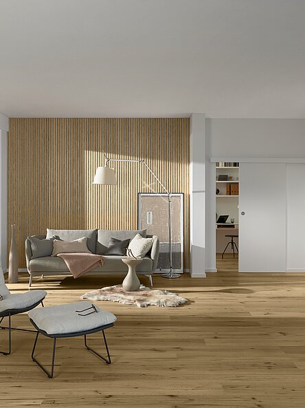 Skandinavisch eingerichtetes Wohnzimmer