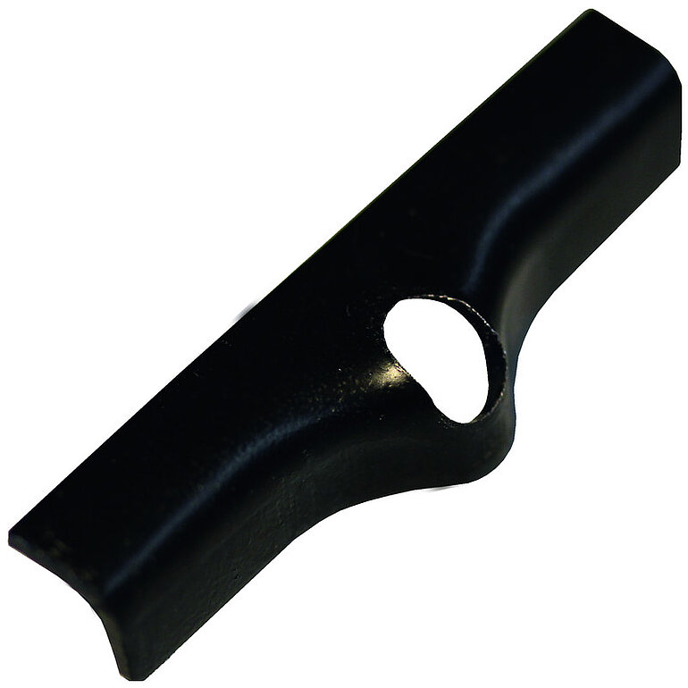 Produktbild: Anfangs-/Endclip BPC, Edelstahl Schwarz, inkl. Schrauben, ohne Bit+Bohrer, 25 Stück/Karton