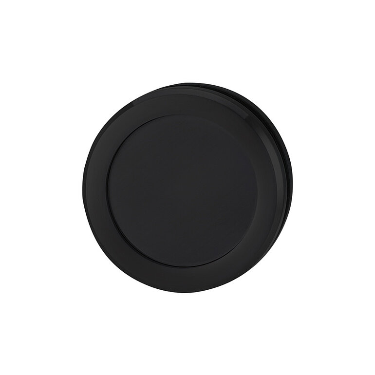 Produktbild: Griffmuschelpaar Blackline Schwarz matt, Ø60mm, Montage mit Spezial-Klebeband