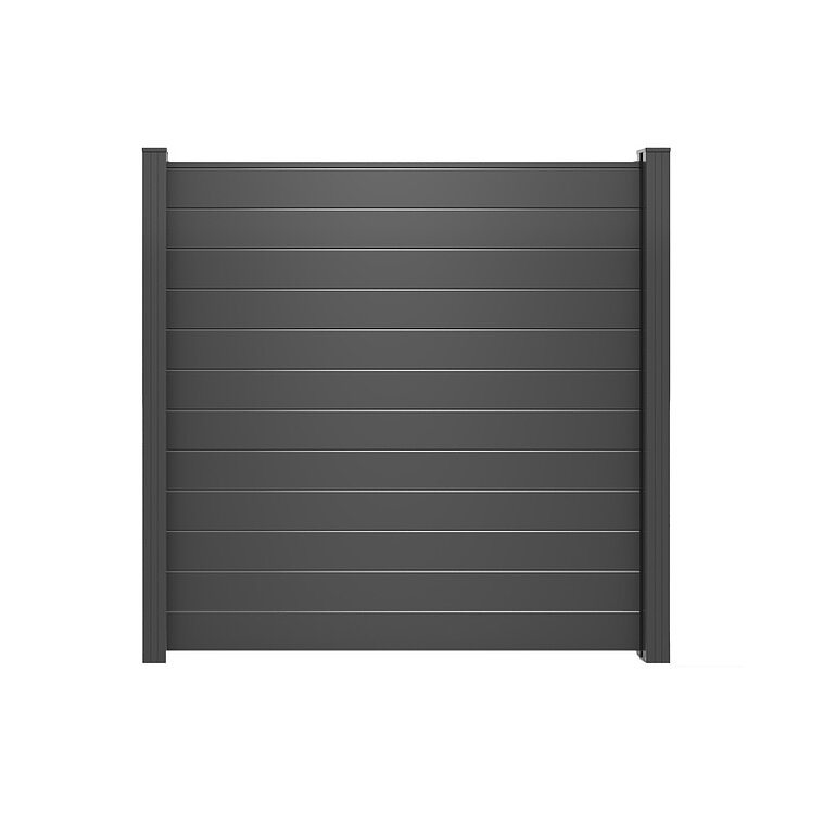 Produktbild: Sichtschutzzaun Aluminium pulverbeschichtet Anthrazit "TudoAlu"