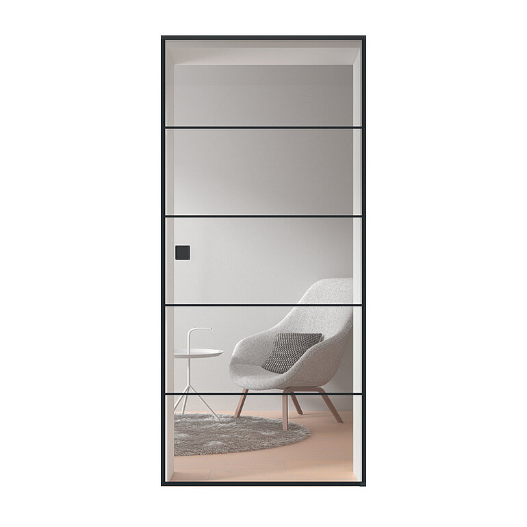 Produktbild: Glasschiebetür Klar Loft 5 Felder "GLASWORK 180"