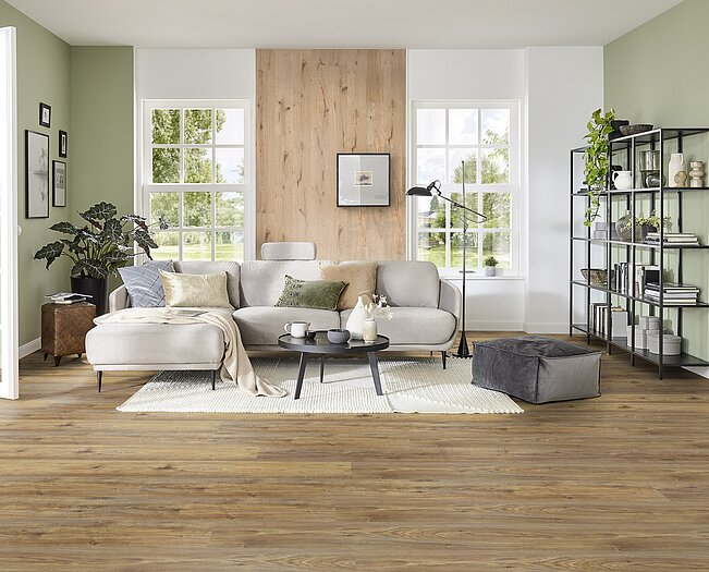 modernes Wohnzimmer im Landhausstil