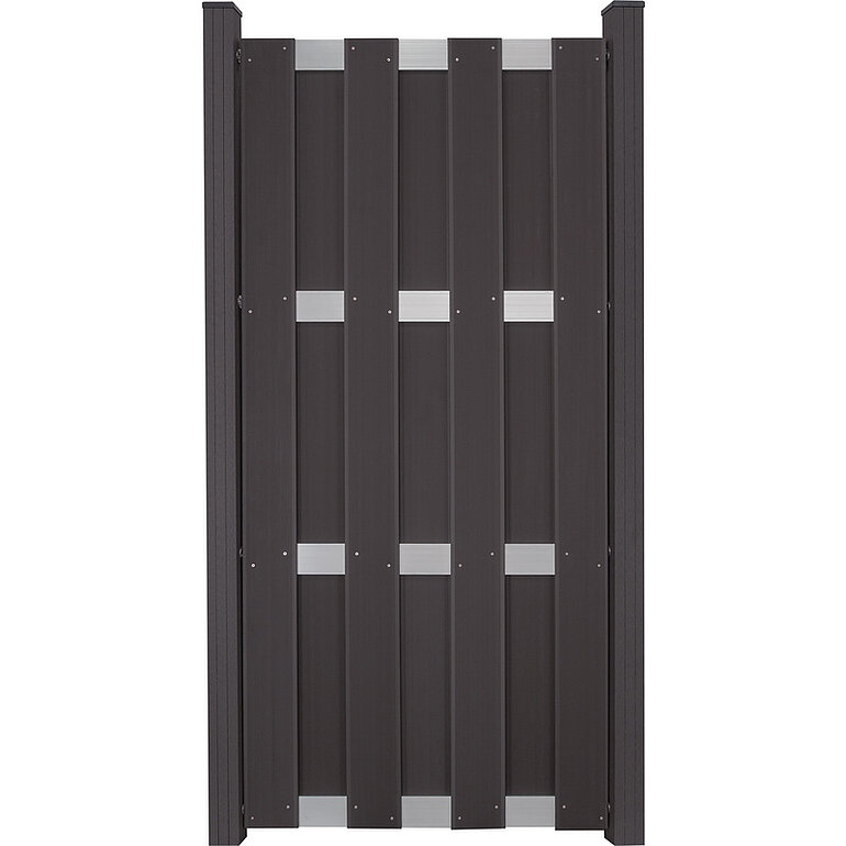 Produktbild: Sichtschutzzaun BPC monoextrudiert Anthrazit "Verti"