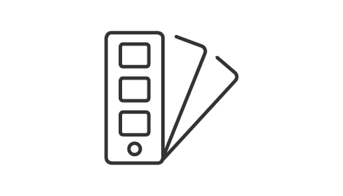 Icon eines Fächers stehend für die breite Auswahl des HQ Sortiments