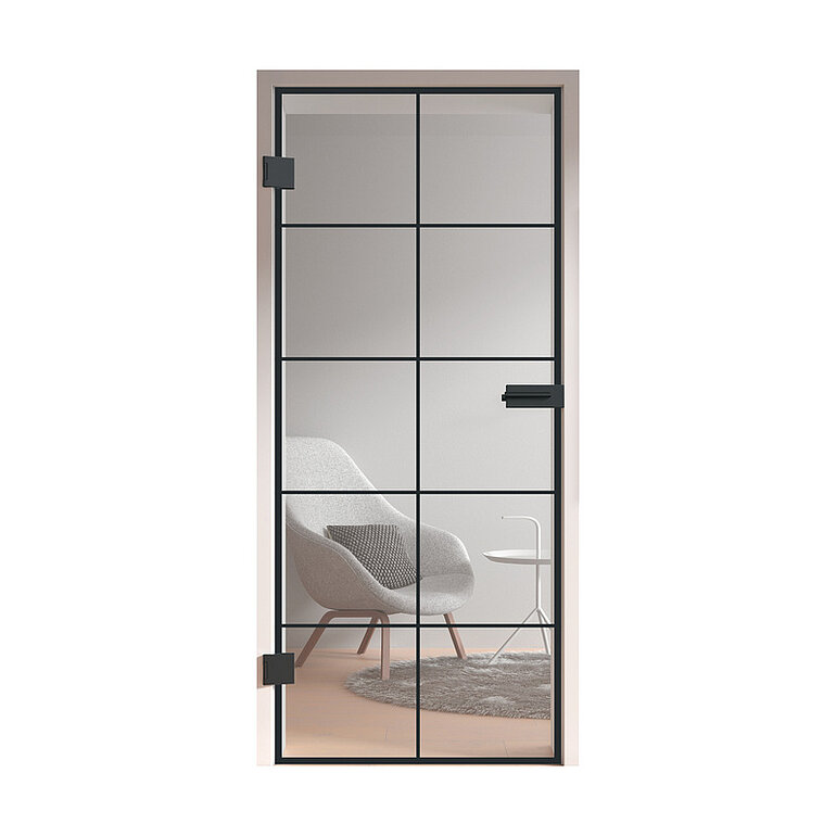 Produktbild: Ganzglastür Klar Loft 10 Felder "GLASWORK 90"