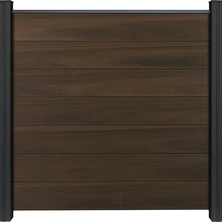 Produktbild: Sichtschutzzaun BPC coextrudiert Walnuss "TudoLargo"