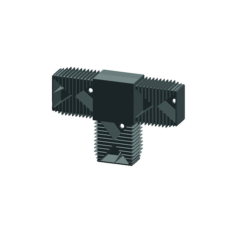 Produktbild: T-Verbinder System 40/60, Schwarz, Kunststoff, Materialstärke 2,5mm