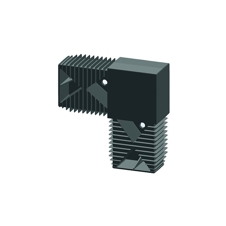 Produktbild: L-Verbinder System 40/60, Schwarz, Kunststoff, Materialstärke 2,5mm
