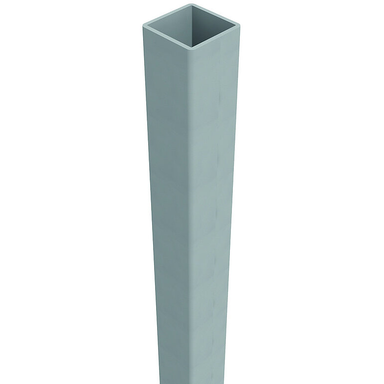 Produktbild: Zaunpfosten für Glas/HPL, Aluminium, zum Aufschrauben, Silbergrau