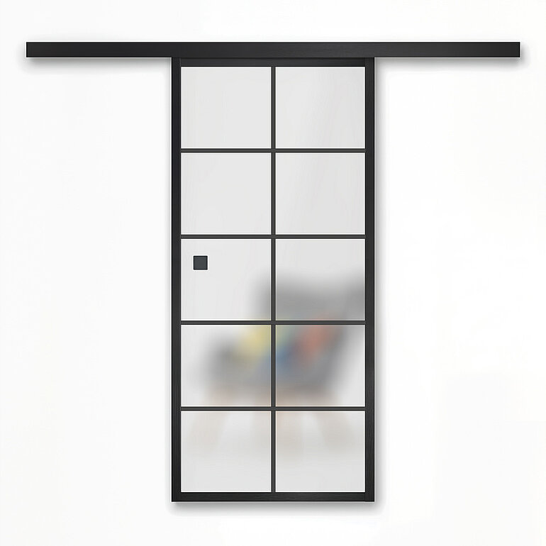 Produktbild: Glasschiebetür Satiniert Typ 8 "LOFT+MEHR 180"