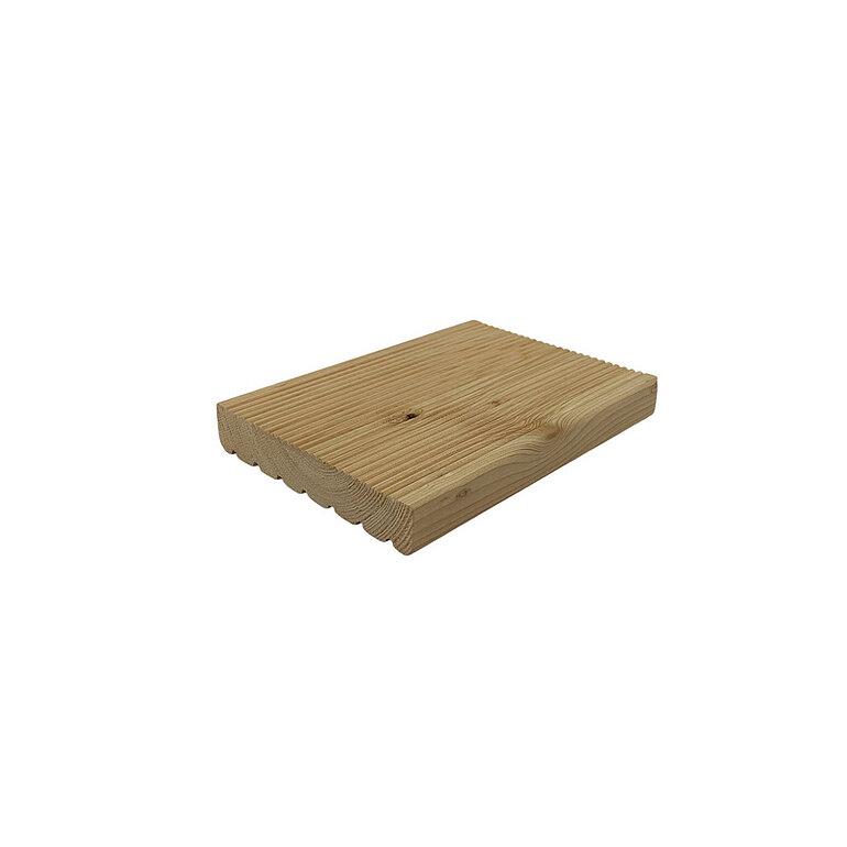 Produktbild: Terrassendiele kanadische Gebirgsdouglasie unbehandelt einseitig genutet, einseitig geriffelt - 26 x 142 mm