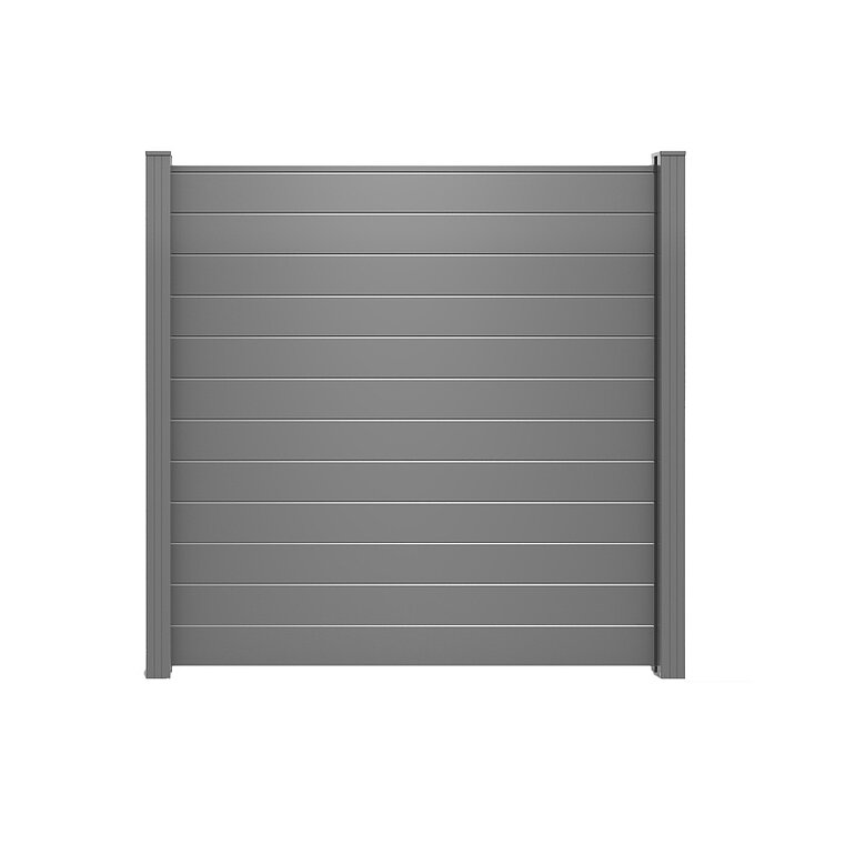 Produktbild: Sichtschutzzaun Aluminium pulverbeschichtet Silbergrau "TudoAlu"