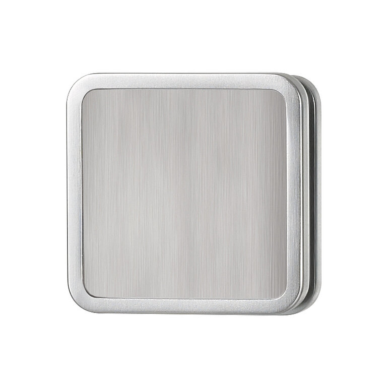 Produktbild: Griffmuschelpaar eckig Edelstahl matt, ø 58mm