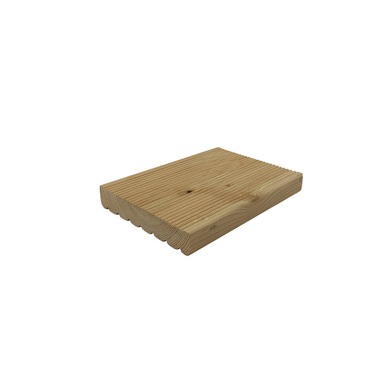 Produktbild: Terrassendiele kanadische Gebirgsdouglasie unbehandelt einseitig genutet, einseitig geriffelt - 26 x 142 mm