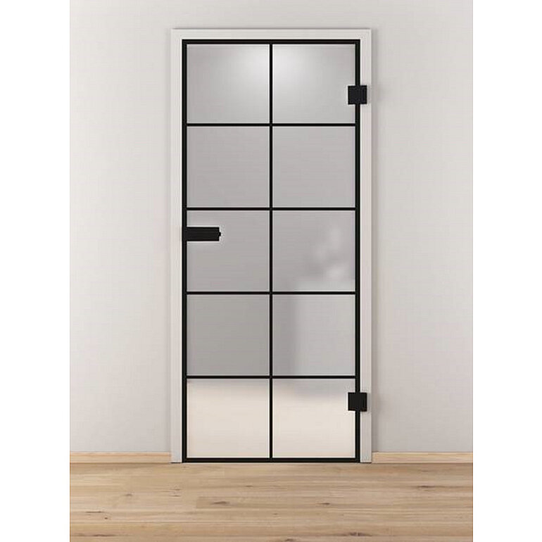 Produktbild: Ganzglastür Black Loft matt "Kristall"