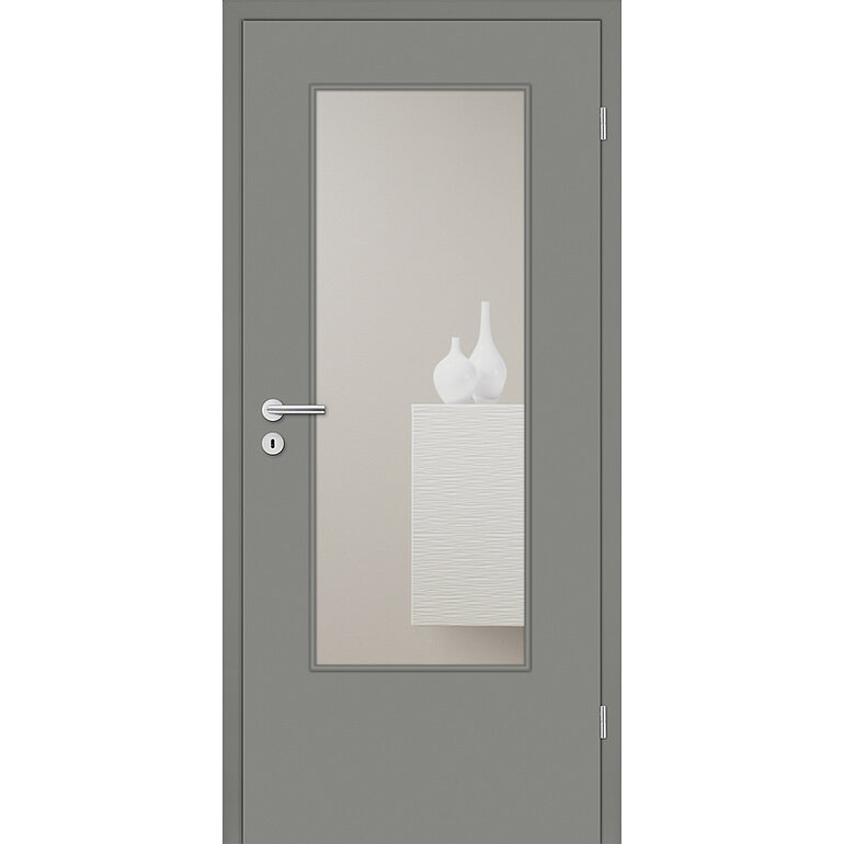 Produktbild: Zimmertür Lack Titangrau ähnlich RAL 7037 glatt LA A Röhrenspan KK1