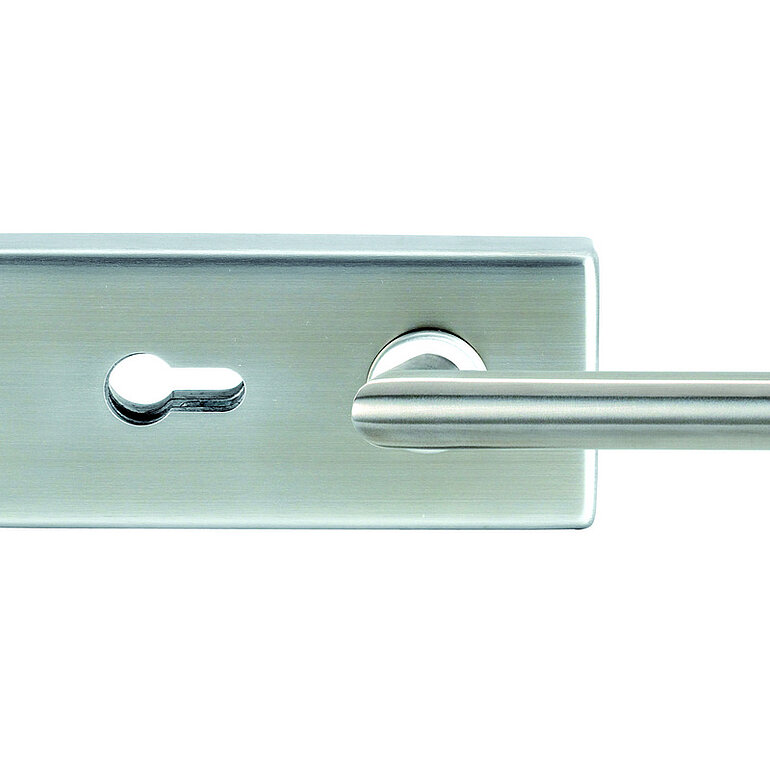 Produktbild: Glastürbeschlag-Set, Schlosskasten eckig inkl. Griffpaar Angolo und 3tlg.-Bändern Studio/Office